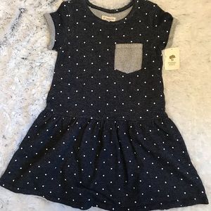 NEW-Girl’s TUCKER + TATE Blue Polkadot Dress 8